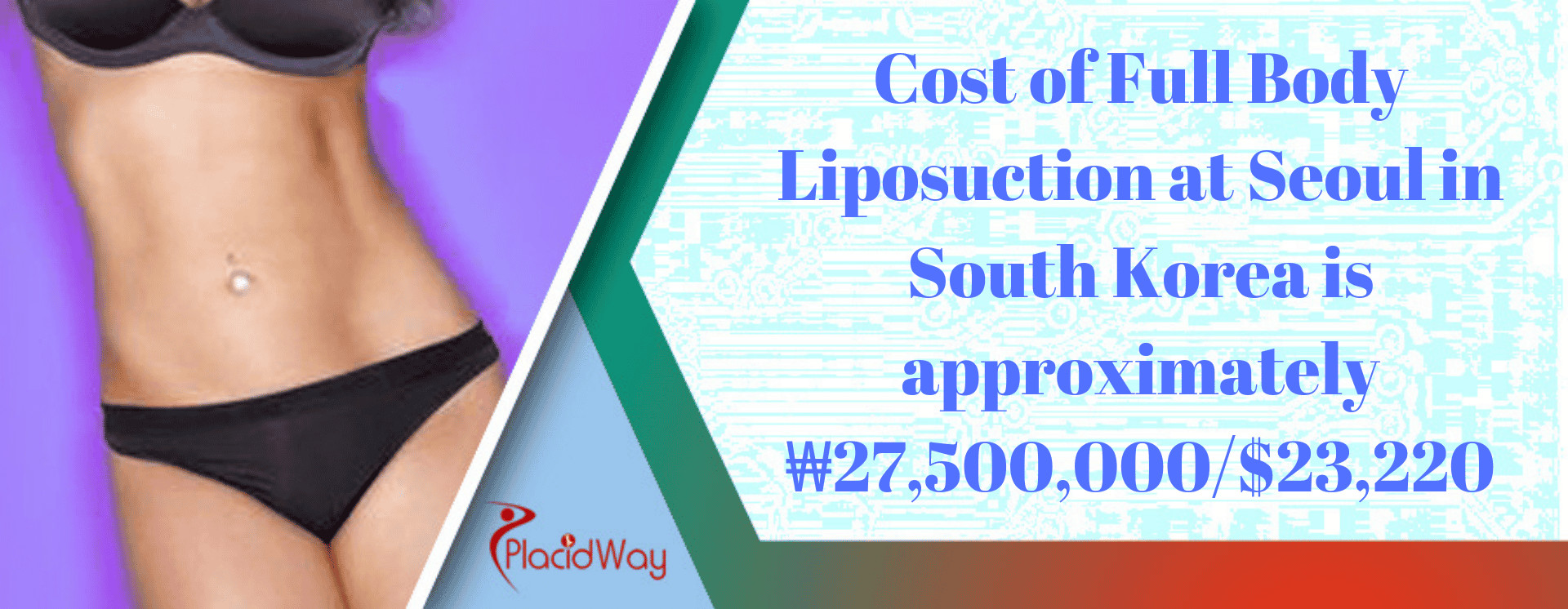 Cost of Full Body Liposuction at Seoul in South Korea is approximately ₩27,500,000_$23,220